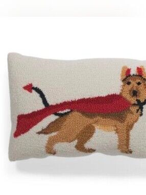 🤎▪️Peking Handicraft ▪️12x18 German Shephard Devil Suit costume hook pillow